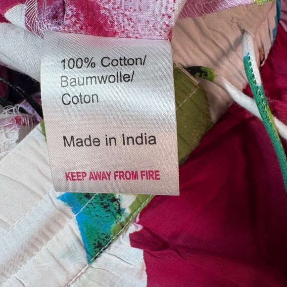 ANMOL 100% Cotton MADE IN INDIA Stretch Waist Floral Straight Leg Pants 18 NWT - Picture 8 of 10